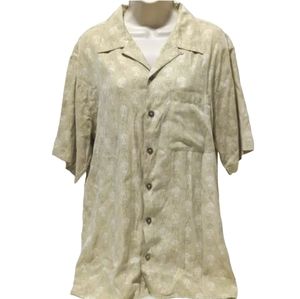 Tan Silk Pusser's Island Style Button Up Shirt